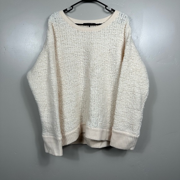 rag & bone Sweaters - Rag & Bone Women’s Wool Sherpa Fleece Crewneck Sweater in Cream Size Large